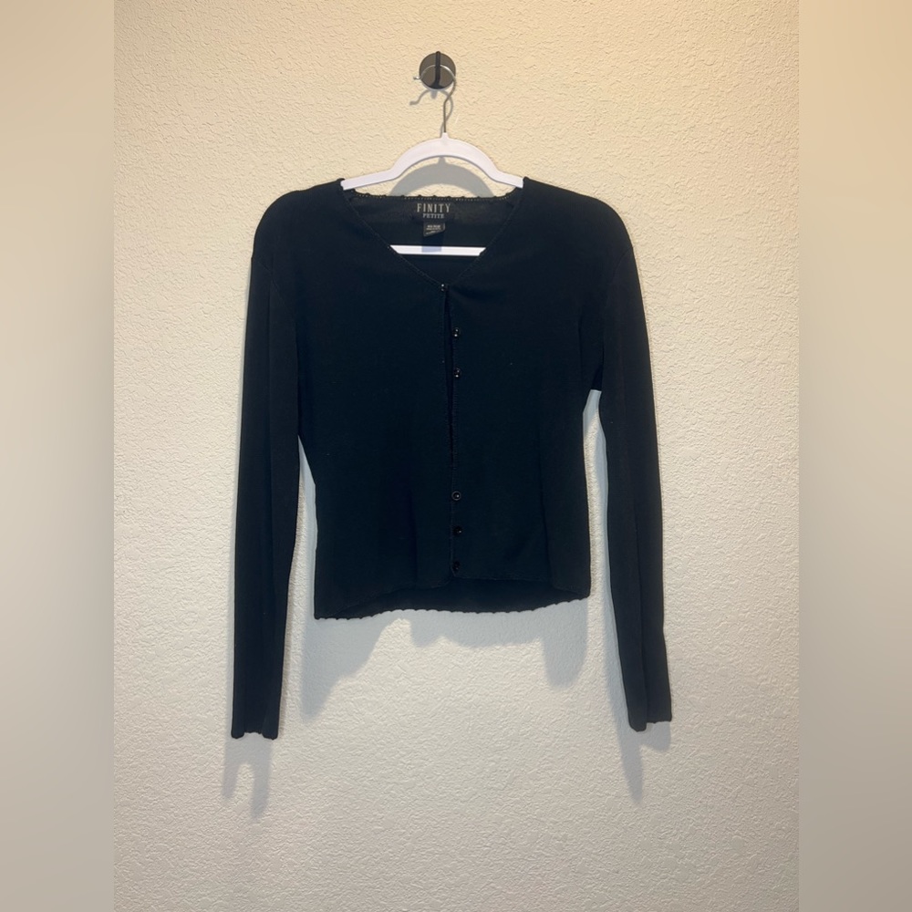 Black Button Up Cardigan